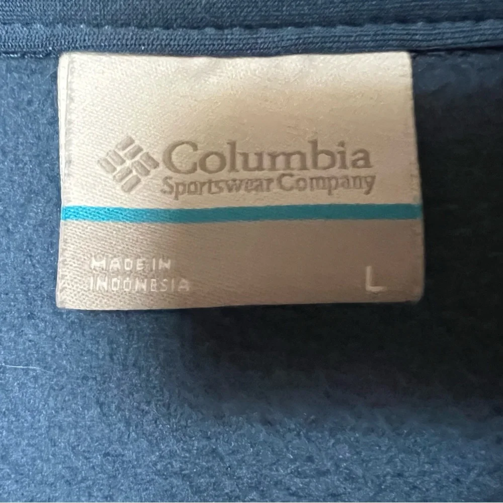 NWOT Columbia Women’s Blue Fleece Overlay ¼ Zip Pullover Size Large